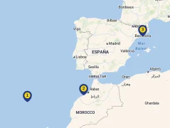 Mapa plavby